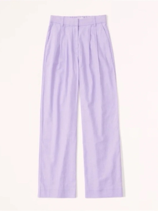 Abercrombie & Fitch Pants - Abercrombie & Fitch Lavender Wide-Leg Pleated Pants